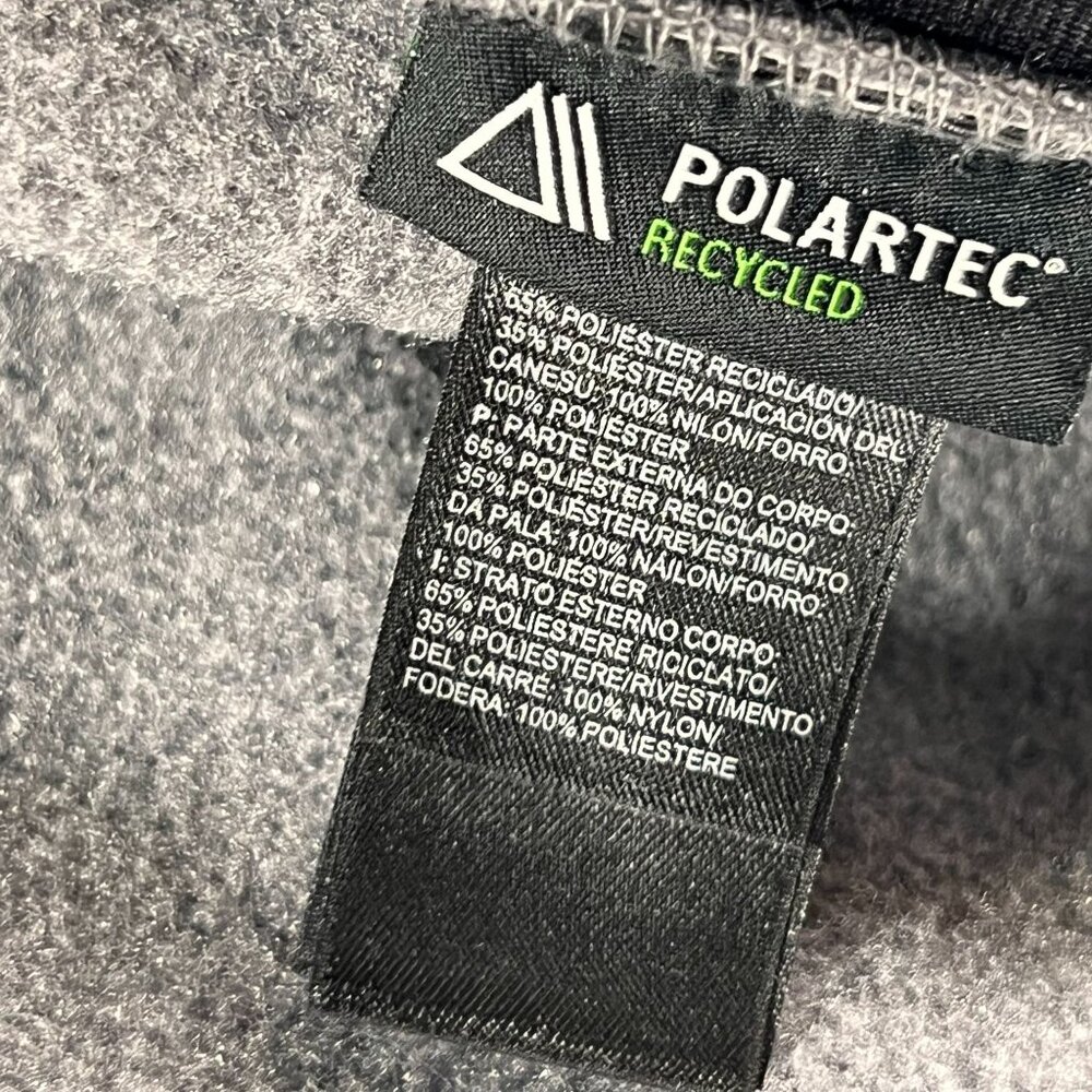 The North Face Polartec Denali Mens Full Zip Gray Black Fleece Jacket Pockets L - Picture 9 of 14